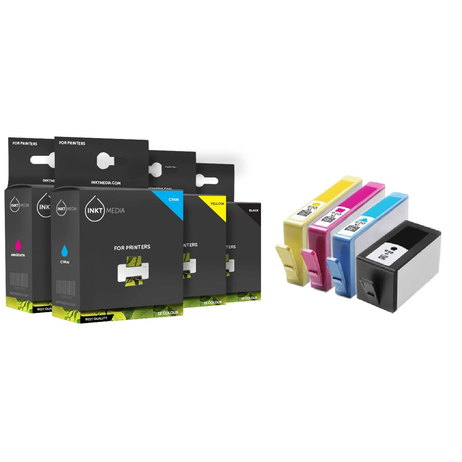 Inktmedia® Geschikt Hp 920xl Serie Set Cartridges Met Chip