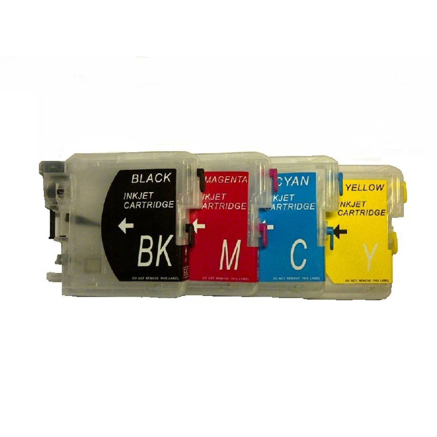 Inktmedia® Geschikt Brother Lc-1100-985-980 Set Navulbare Cartridges