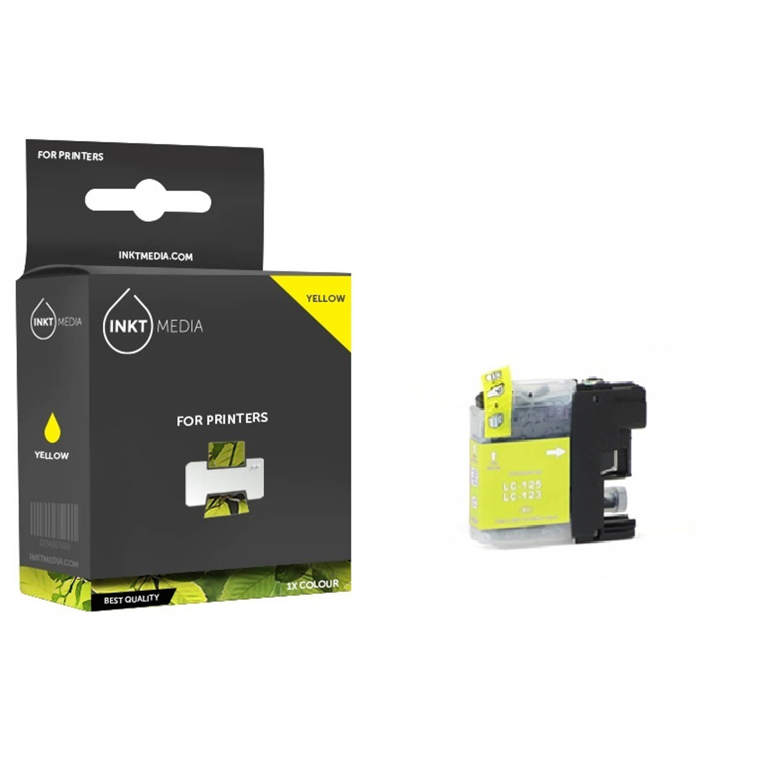 Inktmedia® - Inktcartridge - Geschikt Brother LC-125Y XL inktcartridge geel - Cartridge met Inkt