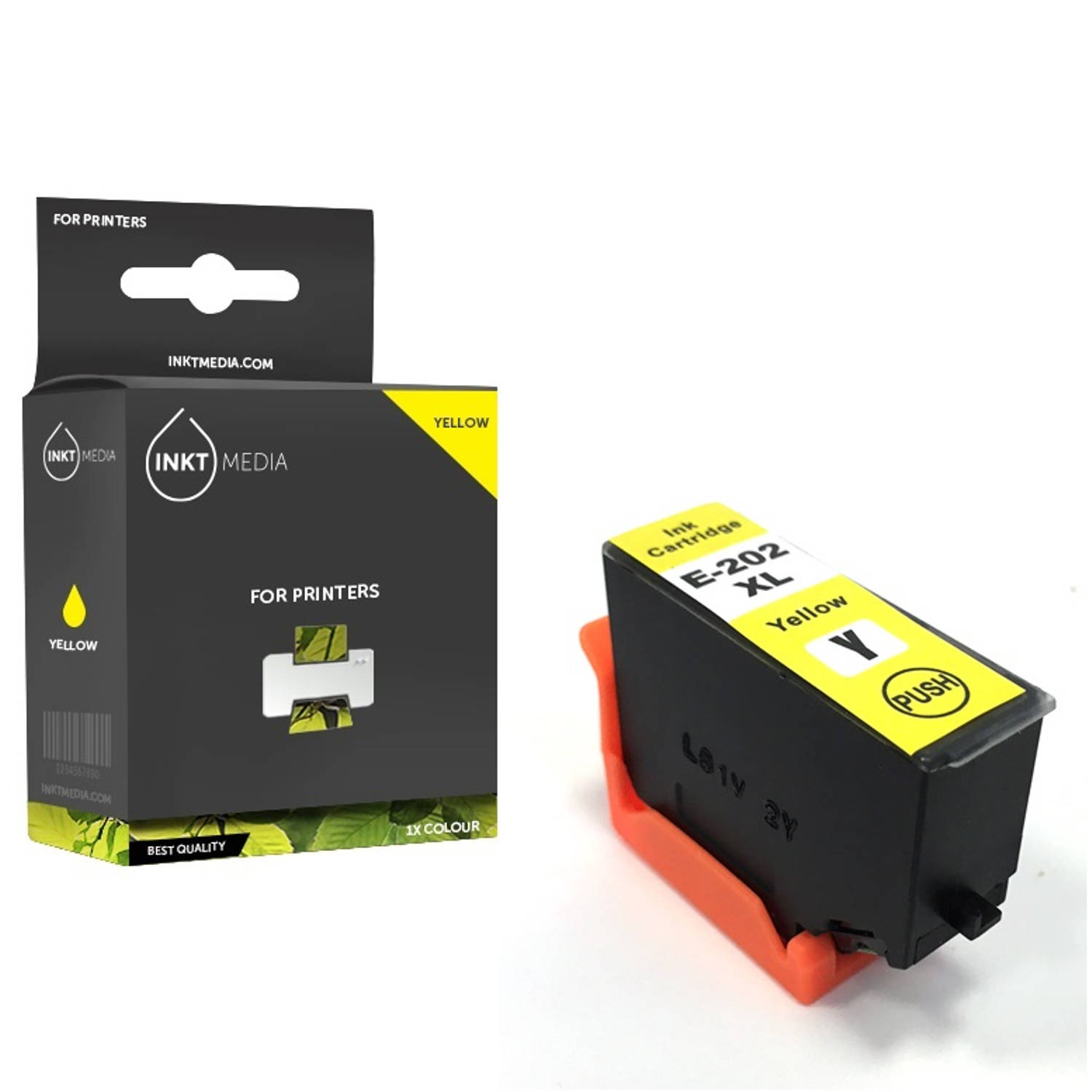 Inktmedia® - Inktcartridge - Geschikt Epson 202XL inktcartridge geel hoge capaciteit - Cartridge met Inkt