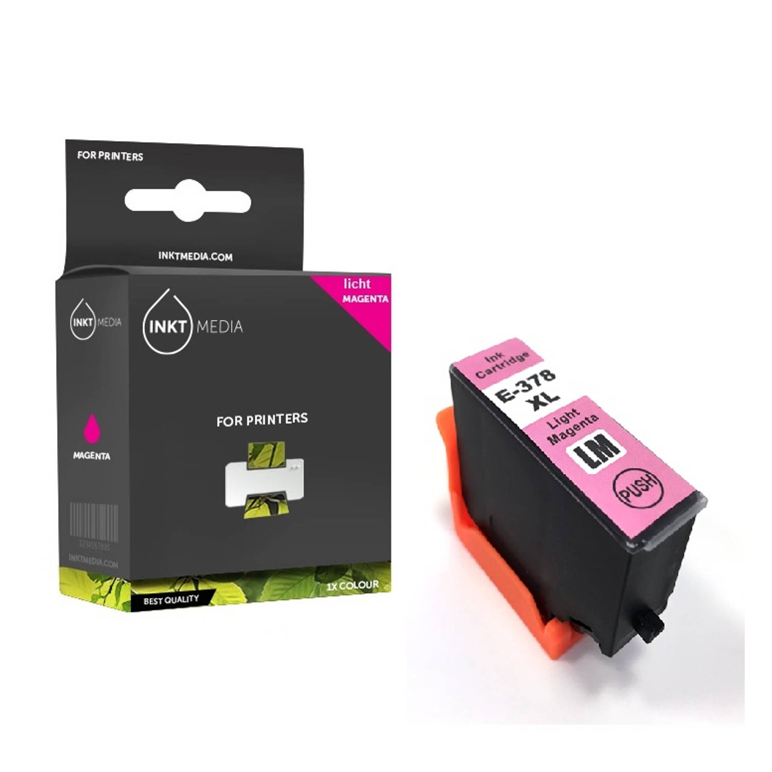 Inktmedia® - Inktcartridge - Geschikt Epson 378XL T3786xl inktcartridge licht magenta hoge capaciteit - Cartridge me...