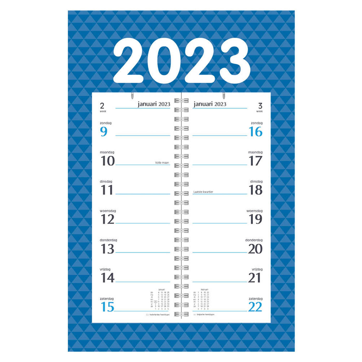 Weeknotitie Kalender op schild 2023