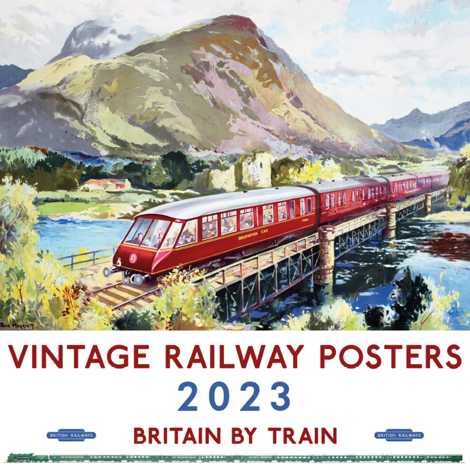 Vintage Railway Posters Kalender 2023