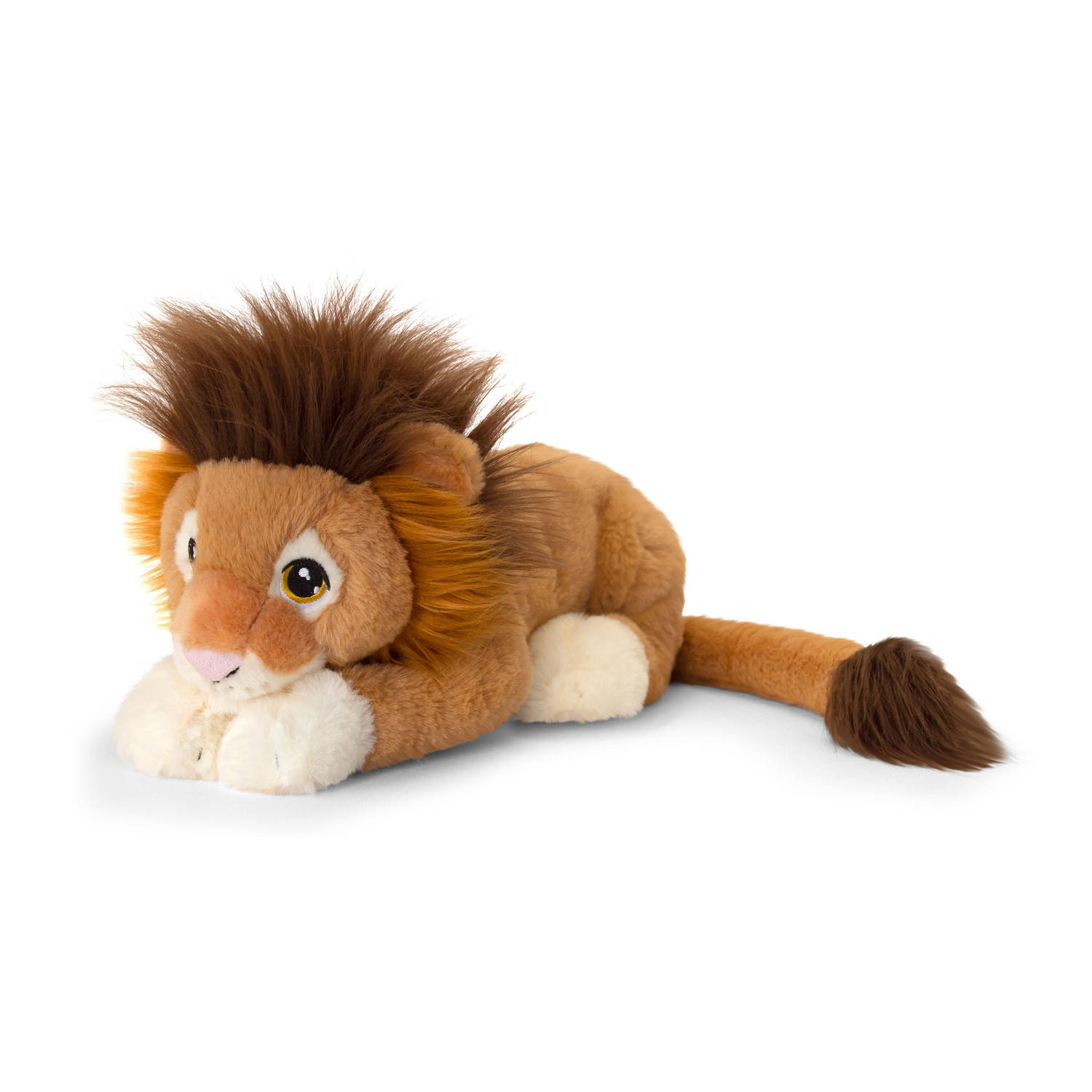 Pluche knuffel dieren leeuw 35 cm - Knuffelbeesten leeuwen speelgoed
