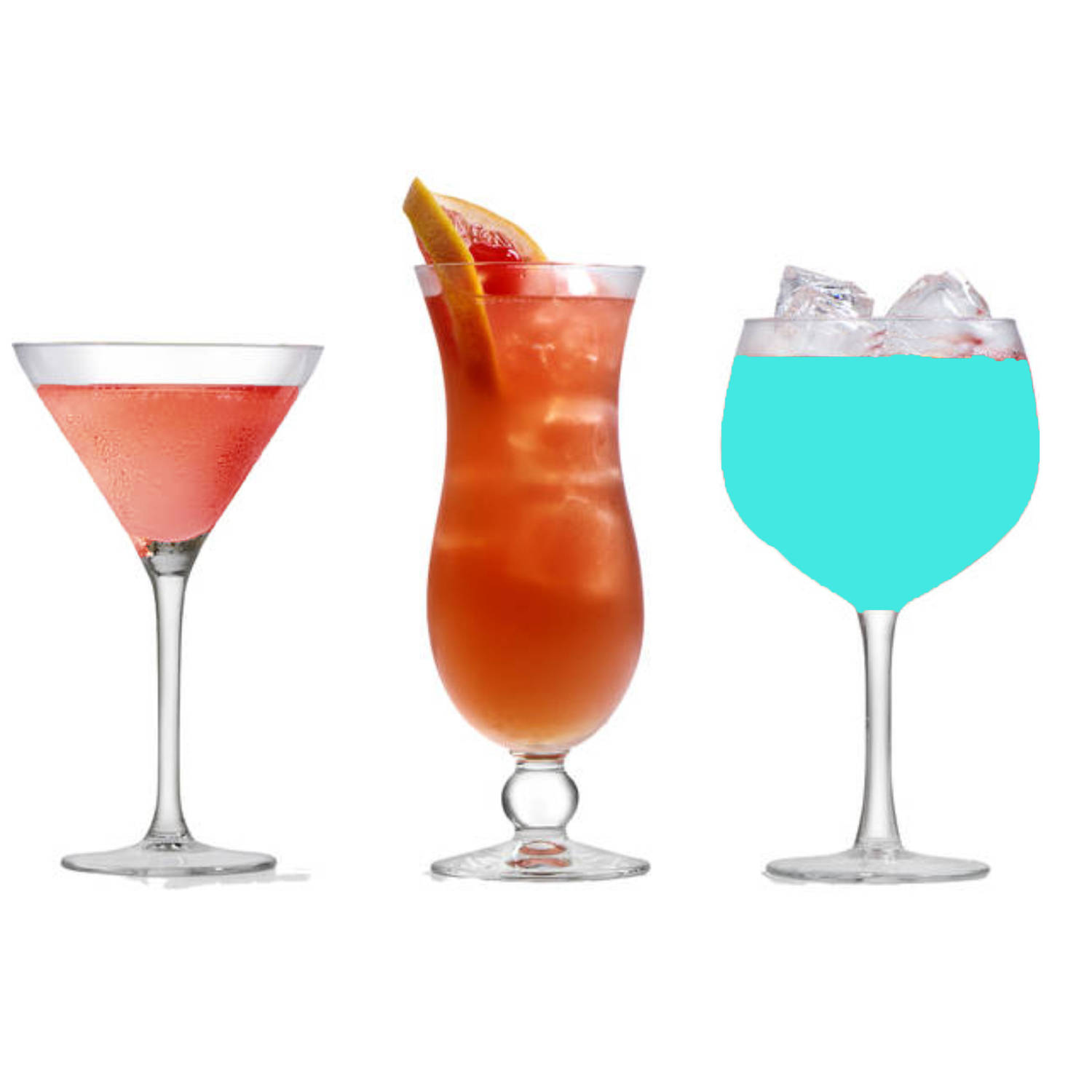 Cocktails maken glazen set - 12x - 3 soorten - | Blokker