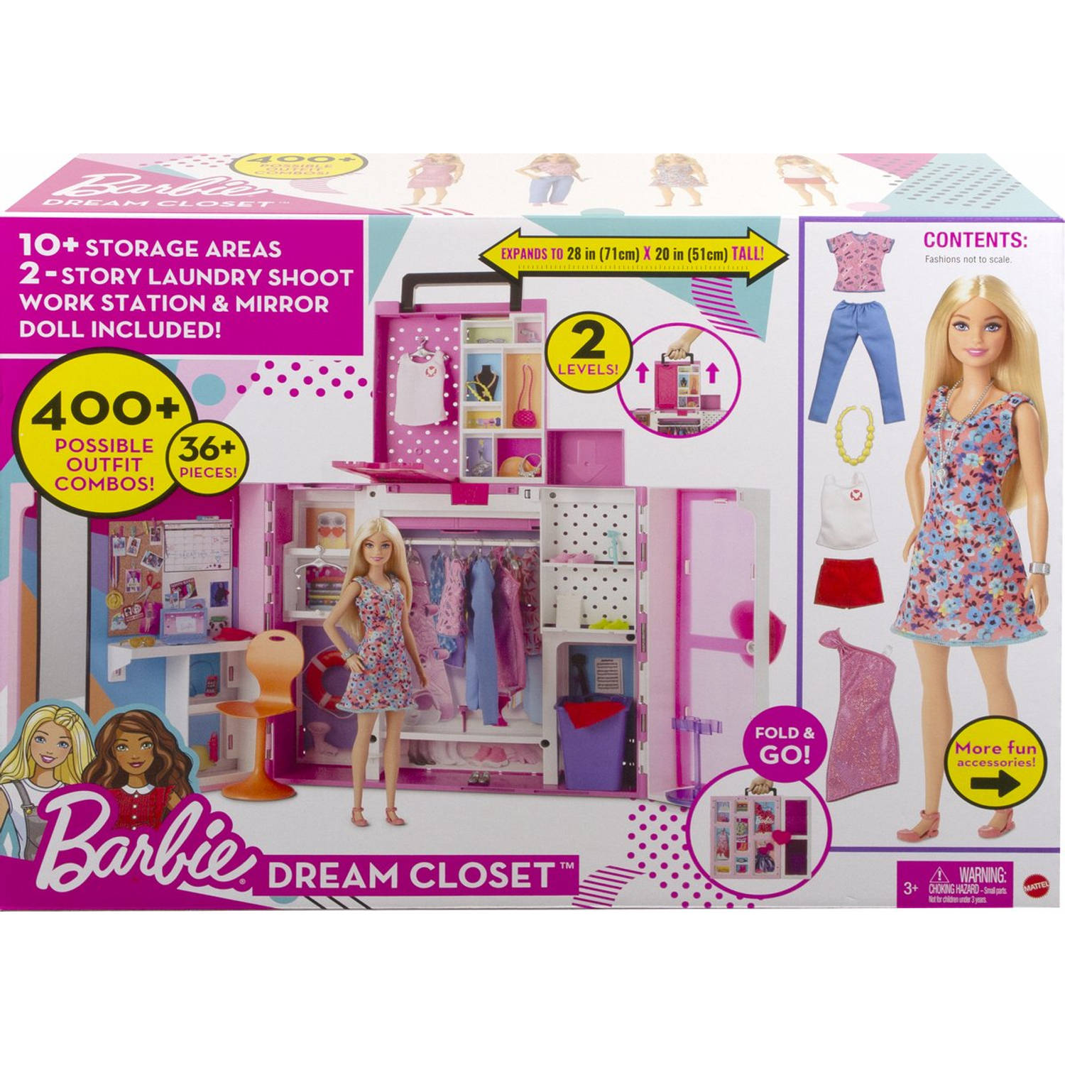 Barbie Super Kledingkast Speelfigurenset