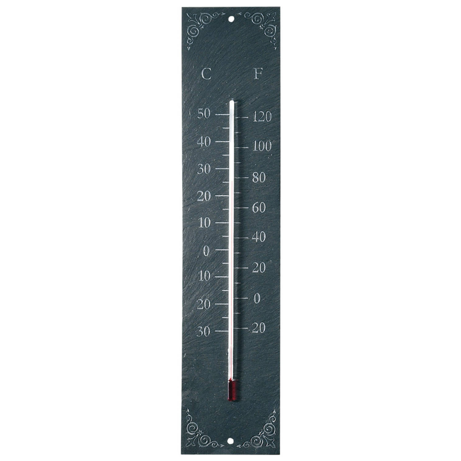 Thermometer van leisteen voor binnen en buiten 45 cm - Buitenthermometers