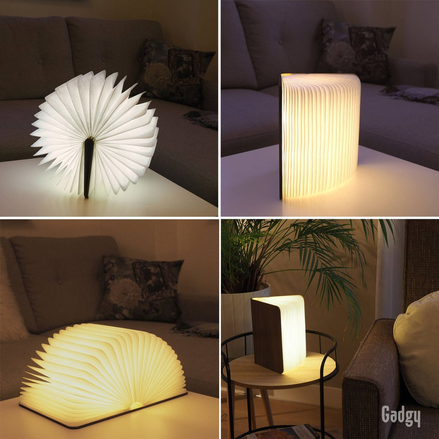 Gadgy Boeklamp – Tafellamp slaapkamer – Sfeerverlichting - Groot: 21.5 x 17cm - Oplaadbaar | Blokker