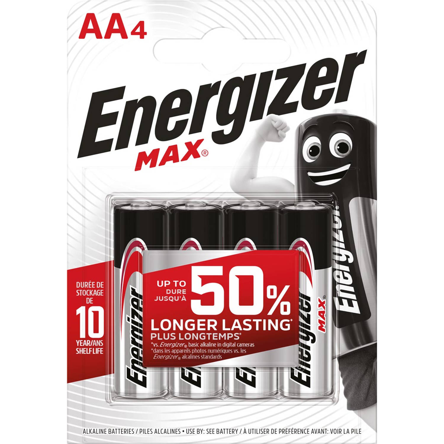 Alkaline Batterij AA 1.5 V Max 4-Blister