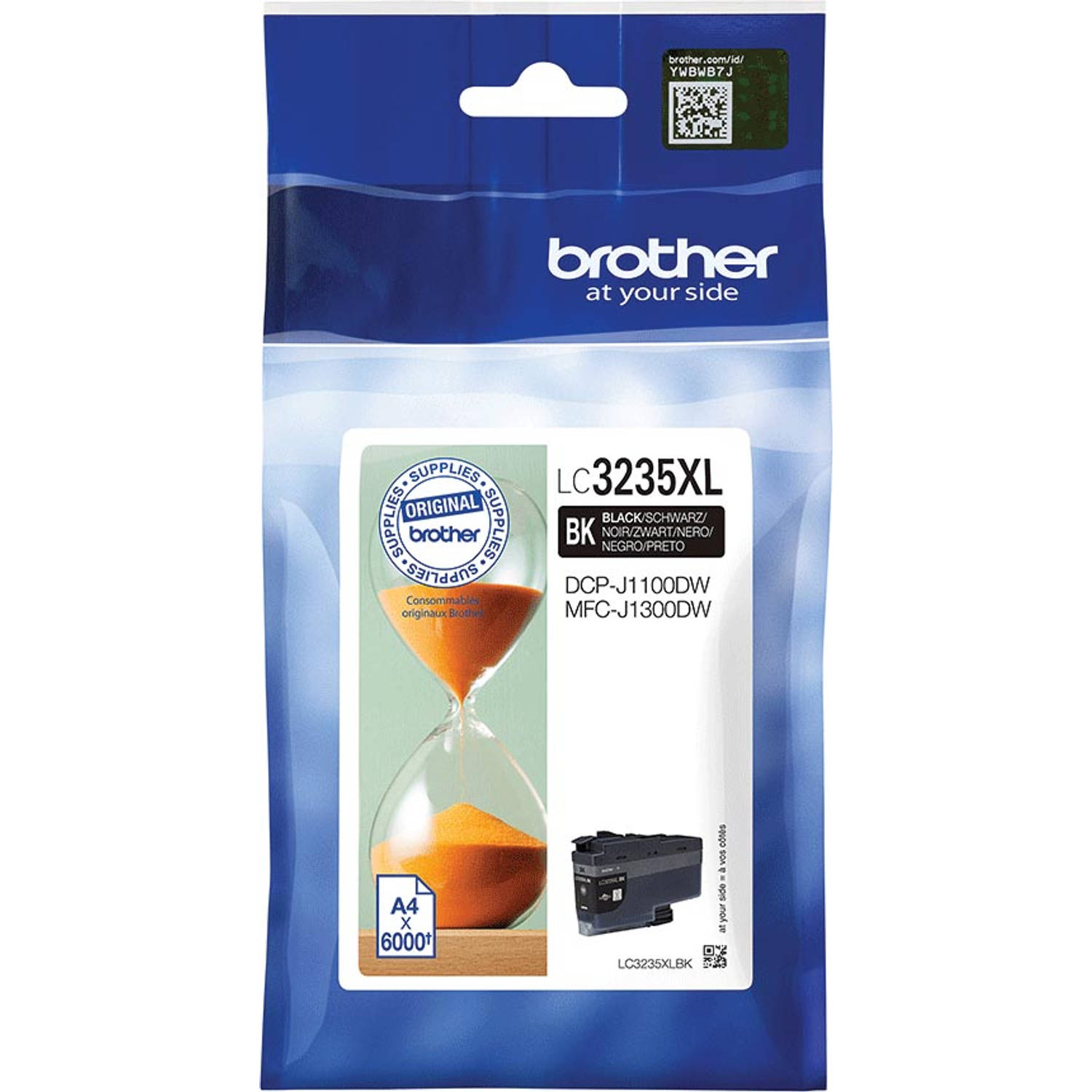 Brother inktcartridge, 6.000 pagina&apos;s, OEM LC3235XLBK, zwart 5 stuks