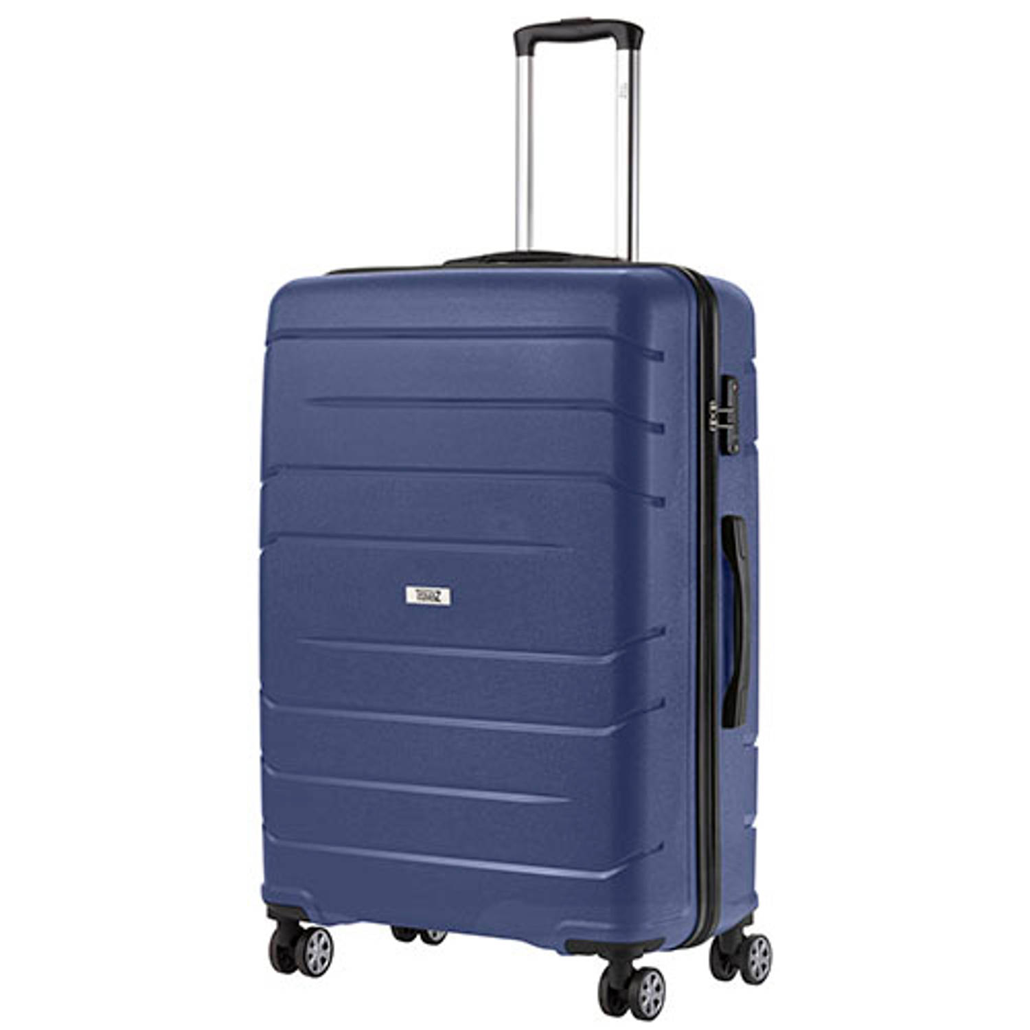 TravelZ Big Bars Reiskoffer 78 cm met dubbele wielen Trolley koffer met TSA-slot Blauw