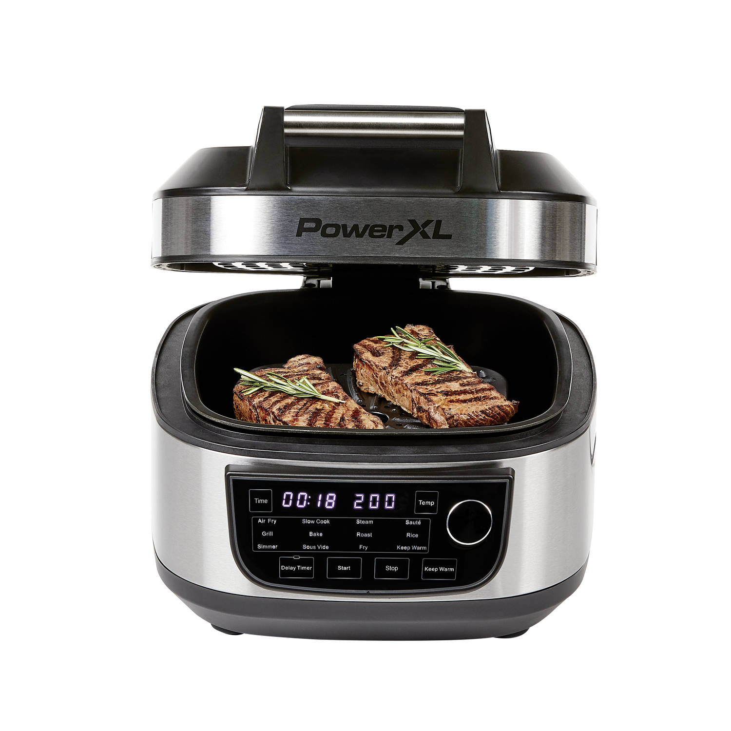 PowerXL Multicooker 12-in-1 fornuis met AirFryer functie voor frituren, koken, frituren en als elekt