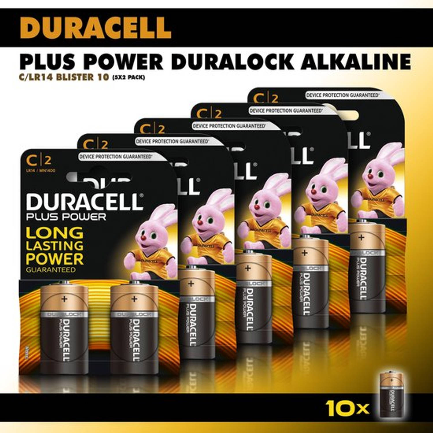 Duracell Plus Power C Batterijen Lr14 9800 Mah Voordeelverpakking 10 Stuks