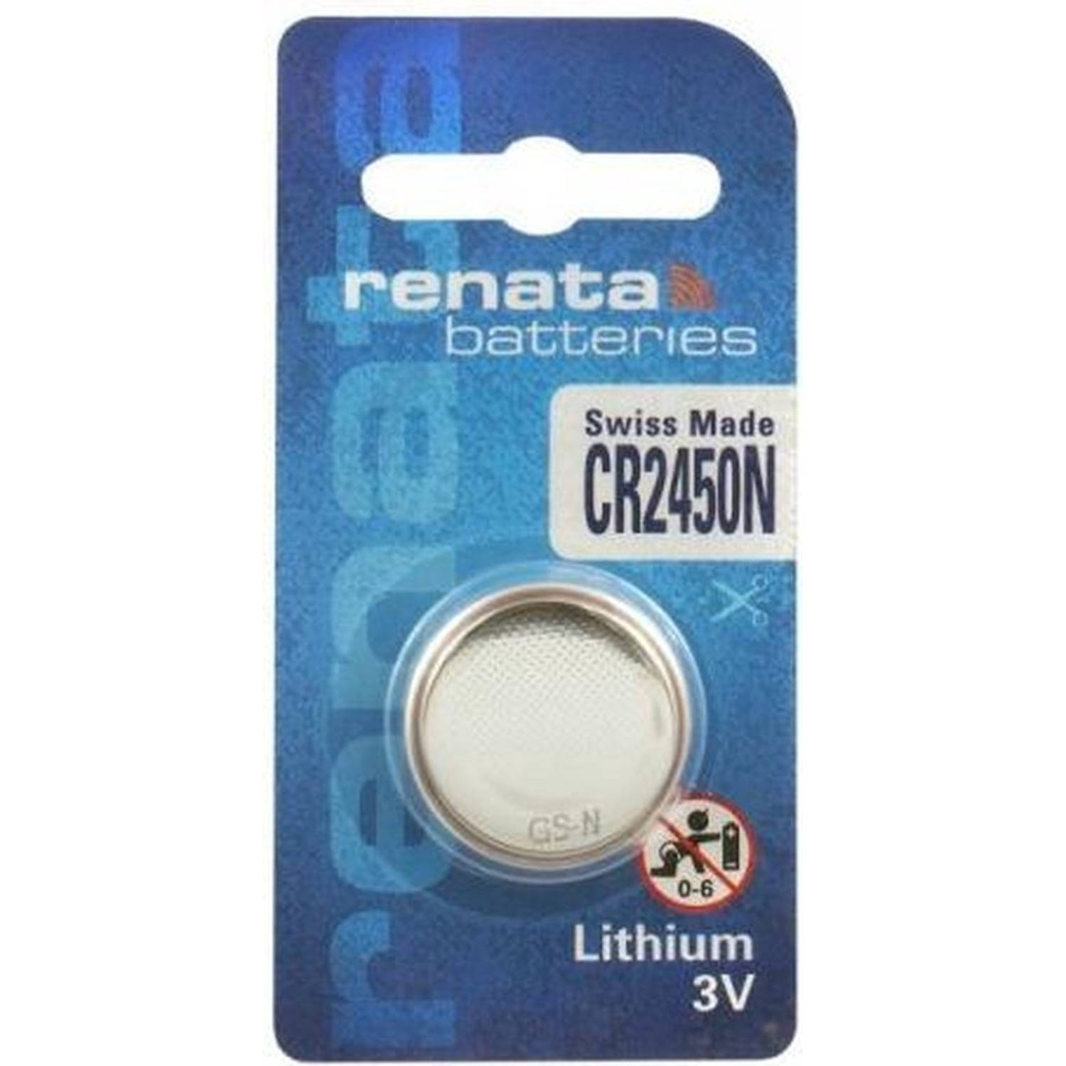 Renata CR2450N 3V Lithium knoopcel batterij - 1 Stuk