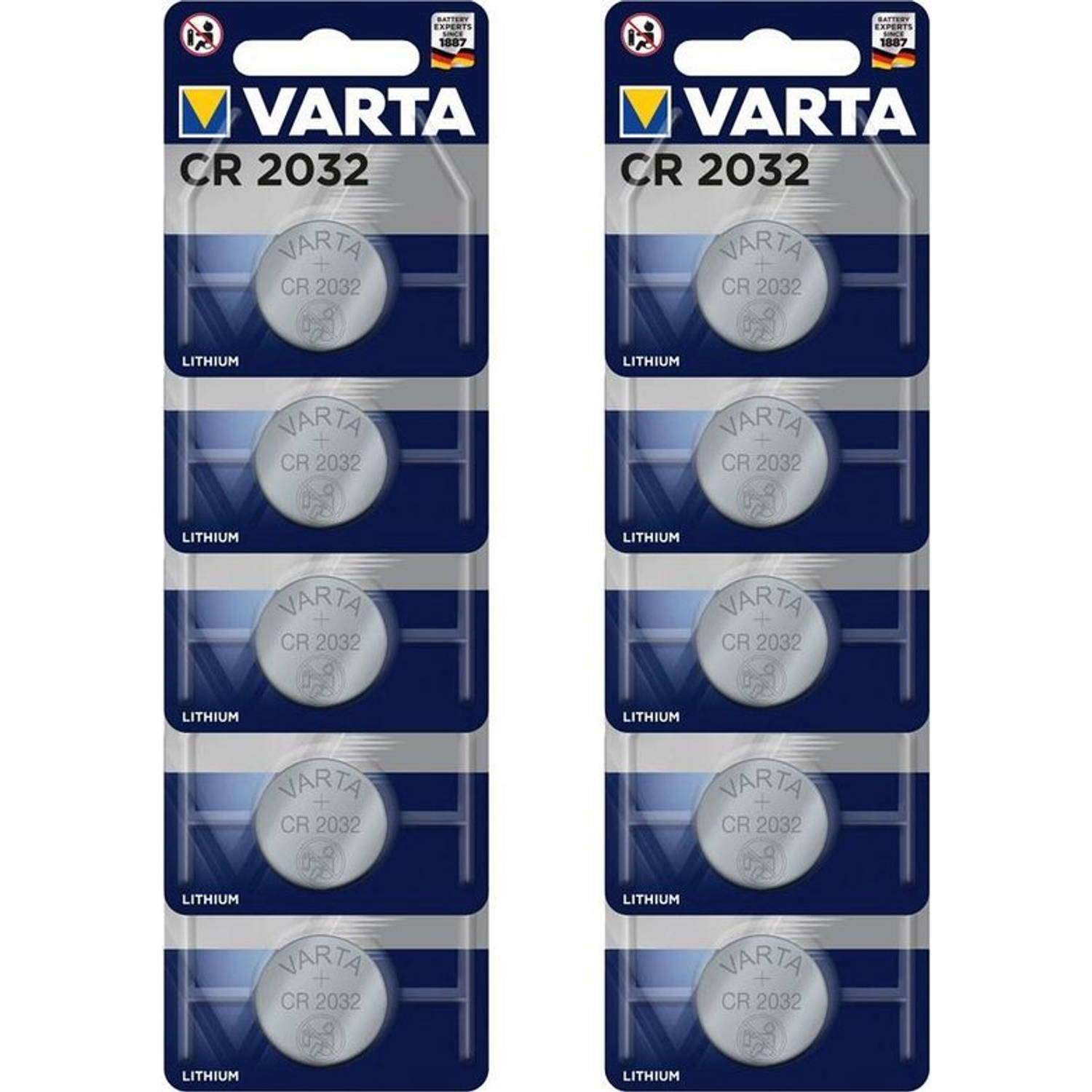 Varta HouseholdKnoopcel Batterij CR2032 10 Stuk(s) 3V 0.23Ah 4250889660178