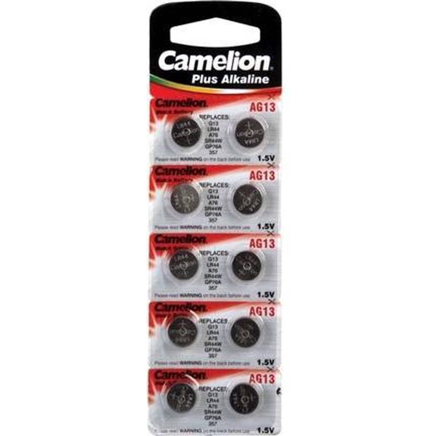 Camelion Knoopcel batterij - AG13/ LR44 blister - 10 stuks