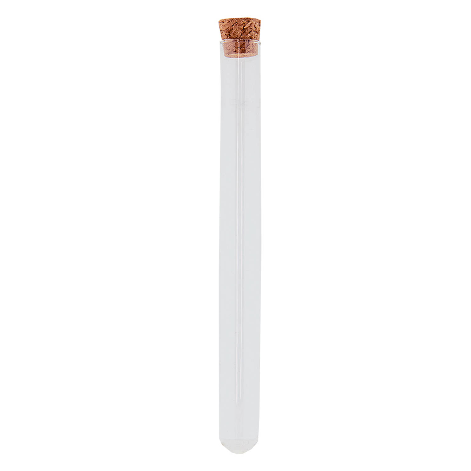 Clayre & Eef Decoratie Fles Met Flessenstop 40 Ml Glas Mini Fles Kruiden Buisje Transparant Mini Fle