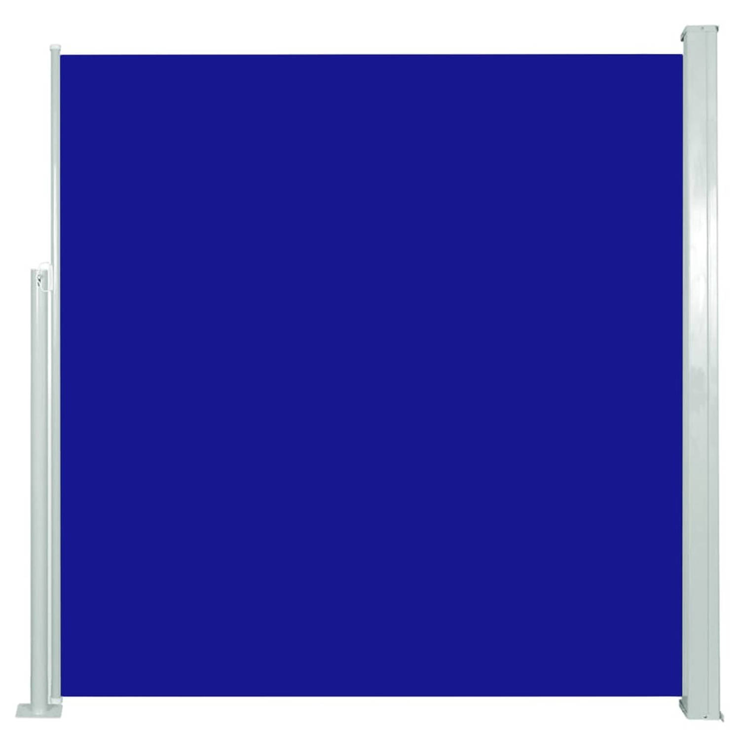 vidaXL Tuinscherm uittrekbaar 140x300 cm blauw