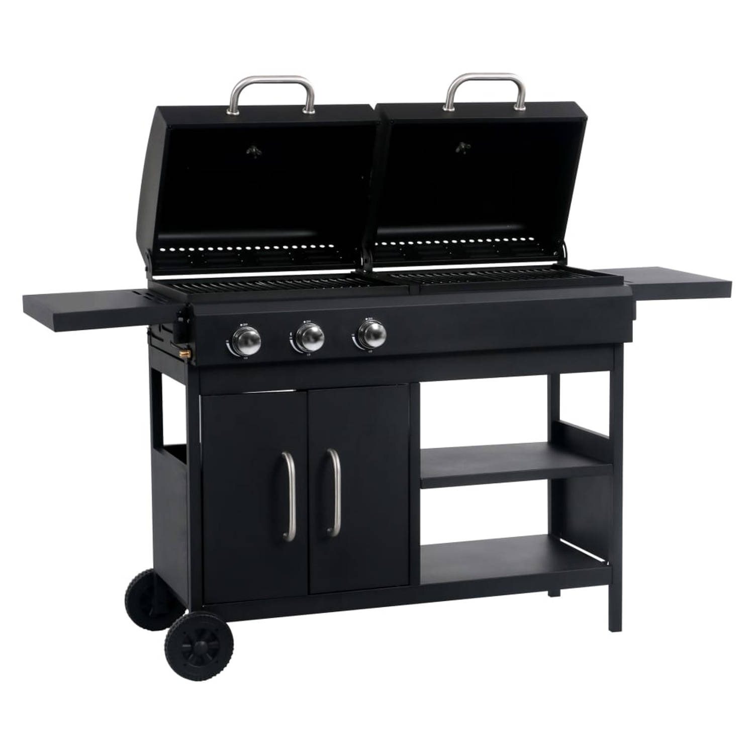 The Living Store combibarbecue Gas-Houtskool 159 x 52.5 x 101.5 cm 8.4 kW