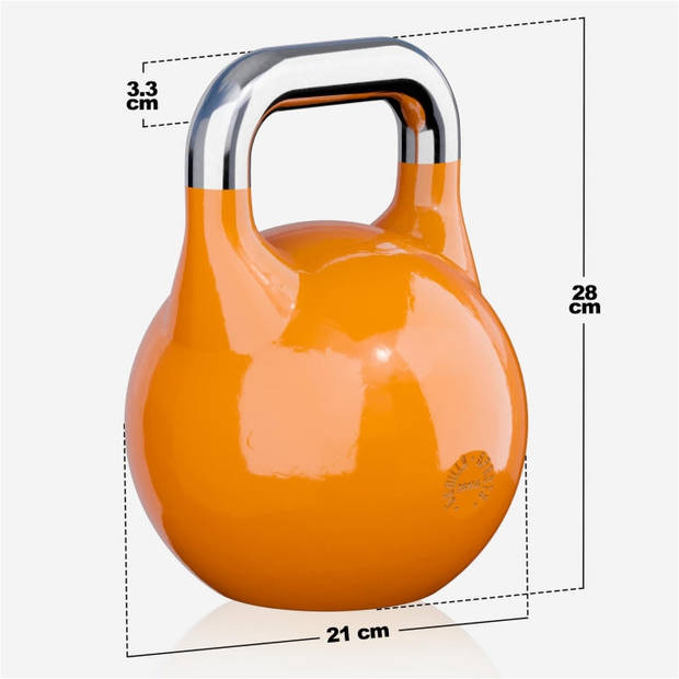 Gorilla Sports Kettlebell - Competitie Kettlebell - Staal - 28 kg