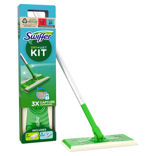 Swiffer Sweeper Dry + Wet starterkit - incl. 9st droge & 3st natte navulling