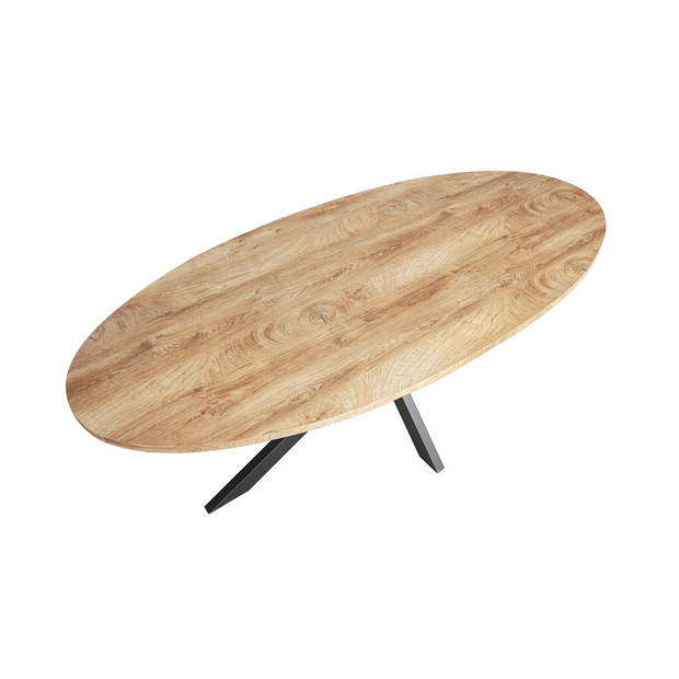 Eettafel ovaal 210cm Rato bruin ovale tafel