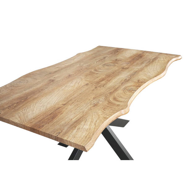 Eettafel langwerpig 160cm Jeffo bruin langwerpige tafel
