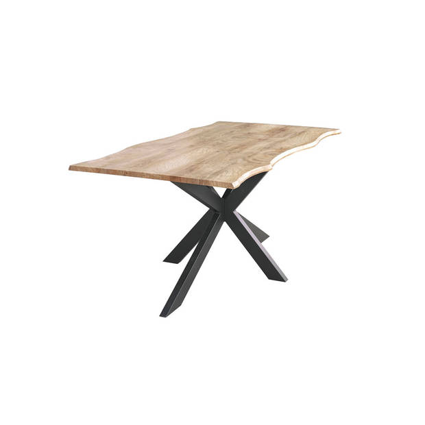 Eettafel langwerpig 160cm Jeffo bruin langwerpige tafel