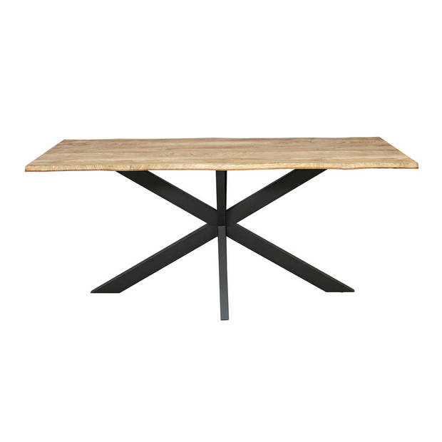 Eettafel langwerpig 180cm Jeffo bruin langwerpige tafel