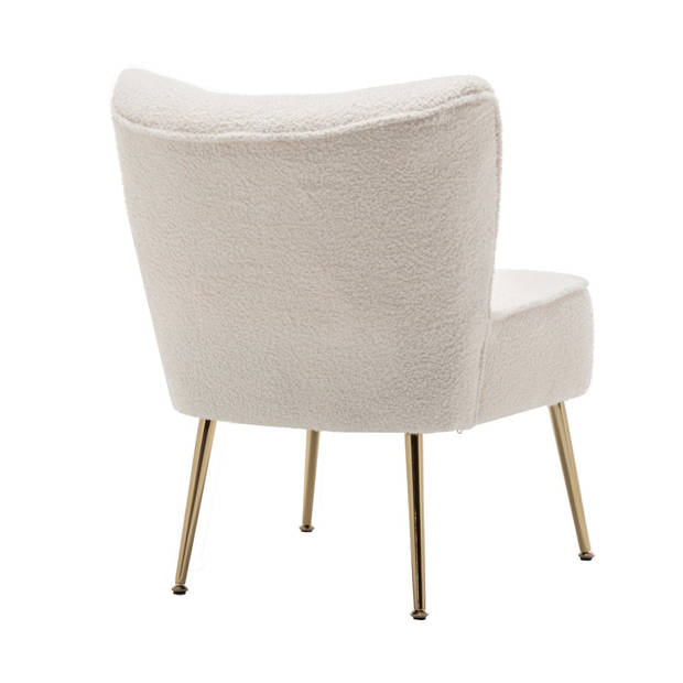 Fauteuil zitbank 1 persoons Teddy wit stoel