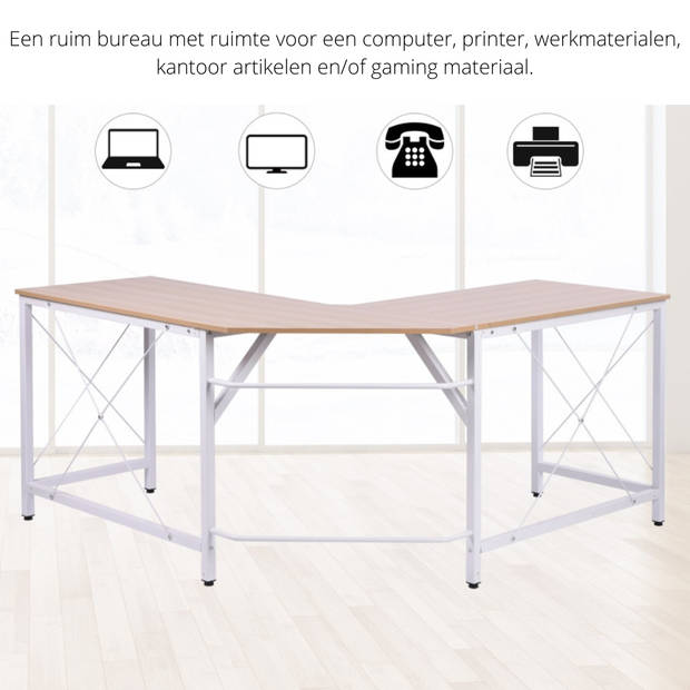 Hoekbureau - Computerbureau - Modern - Computertafel Bureau - Laptop Computer Hoek Meubel - Comuterneubel - Gamemeube...
