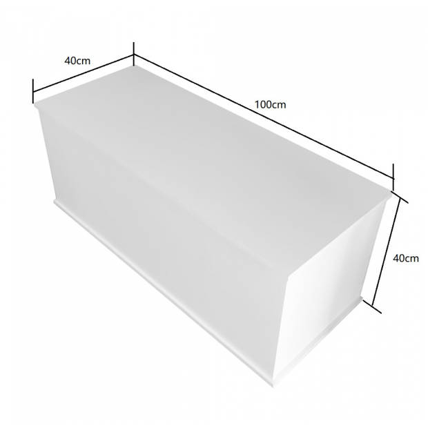 Opbergkist hout - speelgoedkist - dekenkist - 100 cm breed - wit