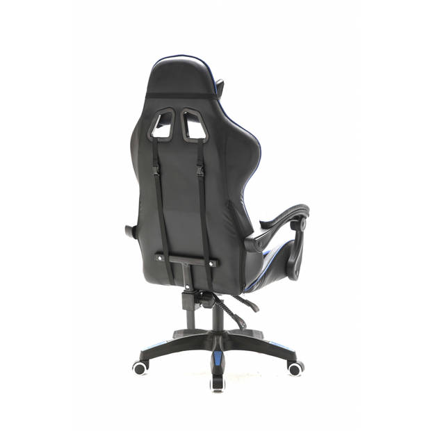 Gamestoel Cyclone tieners - bureaustoel - racing gaming stoel - blauw zwart