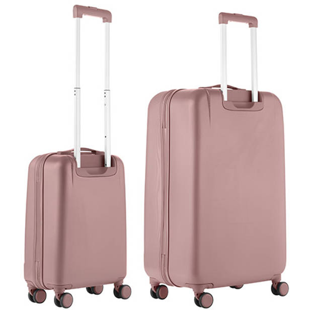 CarryOn Skyhopper Kofferset – TSA Handbagage + Reiskoffer 78cm – Dubbele wielen - Old Pink