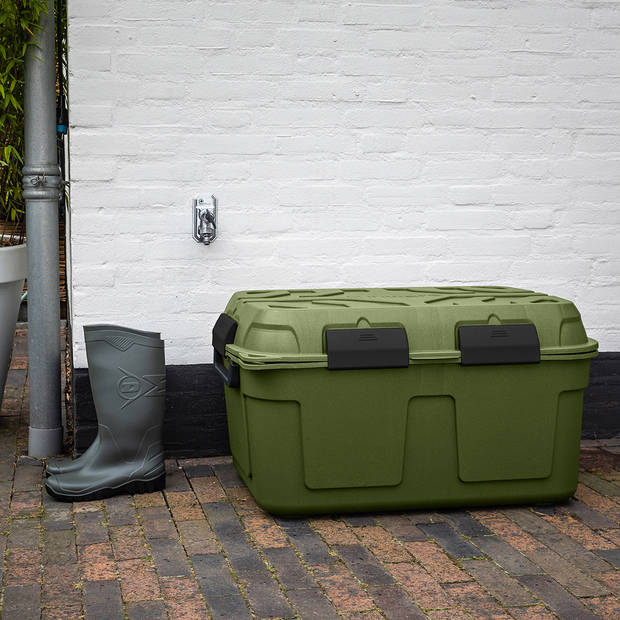 Q-line waterdichte opbergbox 130L groen zwart