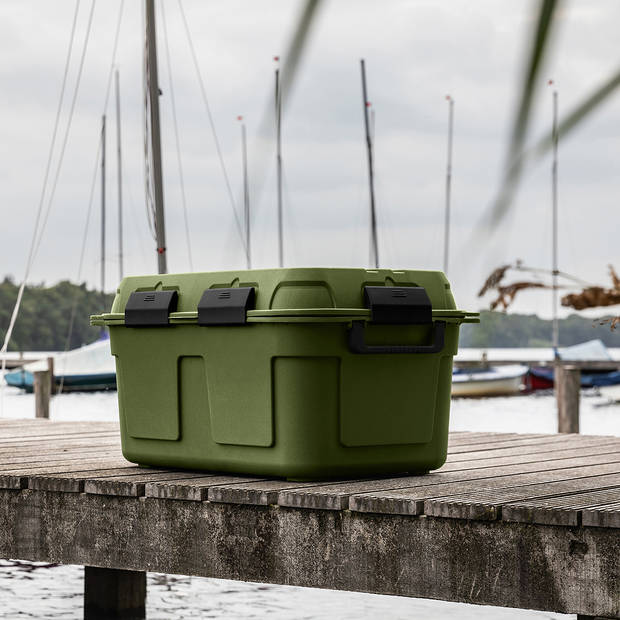 Q-line waterdichte opbergbox 130L groen zwart