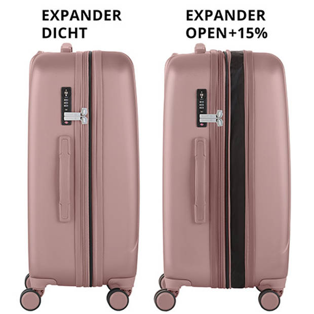 CarryOn Skyhopper Middenmaat Reiskoffer 68 cm met Expander en TSA-slot - 65 Ltr Old Pink
