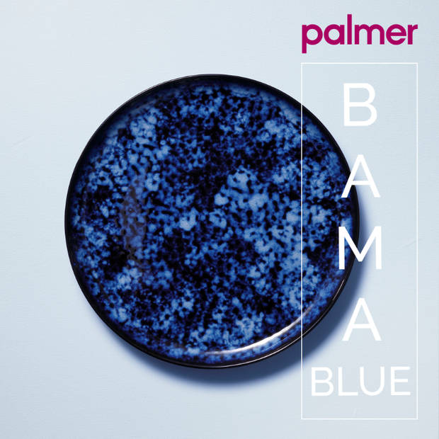 Palmer Bord Bama Blue 27 cm Blauw Stoneware 2 stuks