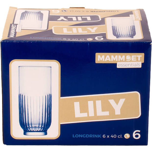 Mammoet Longdrink Lily 40 cl - Transparant 6 stuks