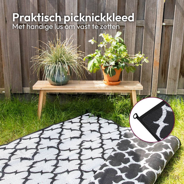 Gadgy Buitenkleed Vloerkleed XL - 230x160 cm - Campingkleed - Picknickkleed - Tuintapijt - Buitentapijt - Balkon Kleed -