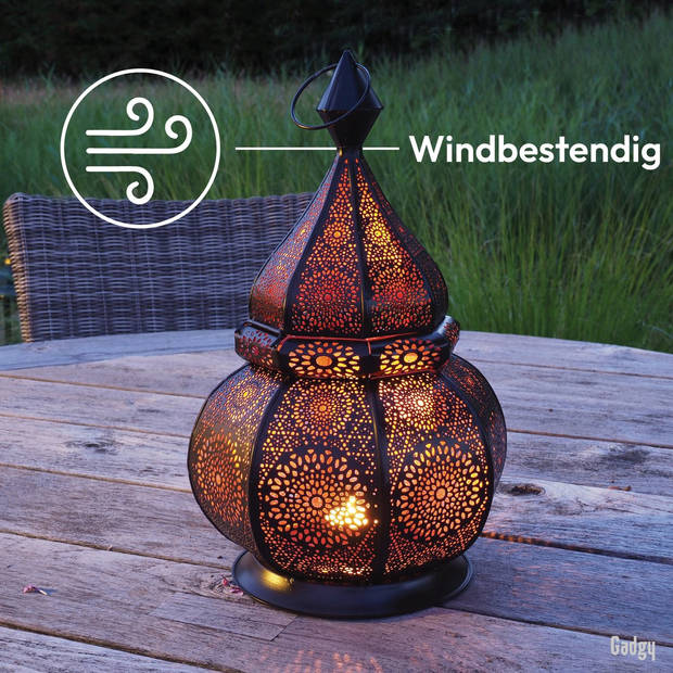 Gadgy Oosterse Lantaarn - Marokkaanse Lantaarn Windlicht - Decoratie voor binnen - Tafellamp - Waxinelichthouders