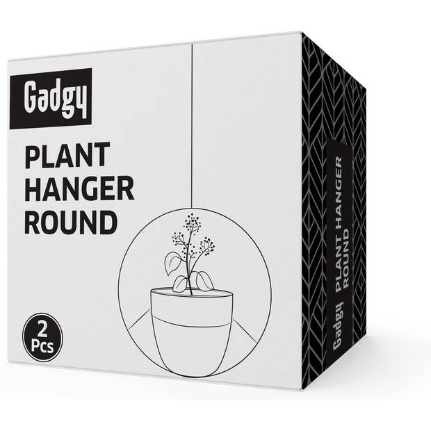 Gadgy Plantenhanger met pot - Hangpot 2 st. - Bloempot Hangend – Bloempotten voor binnen - Ø32CM