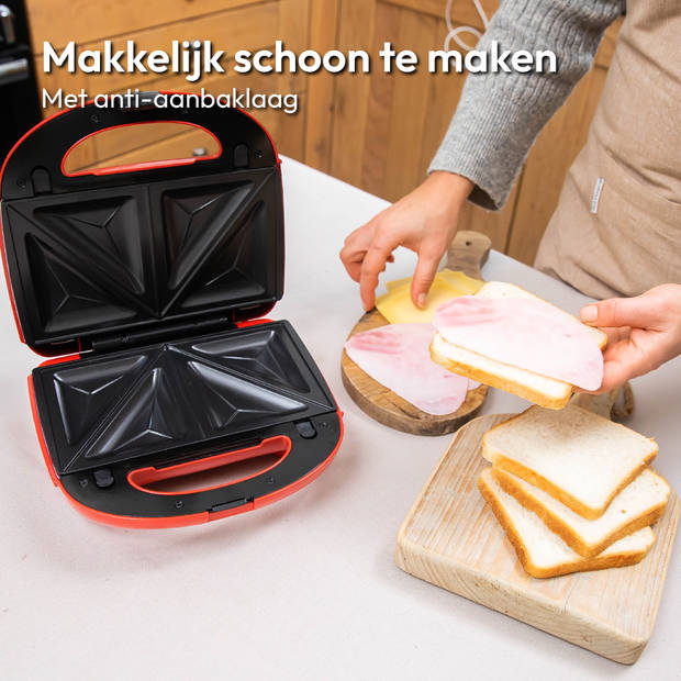 Gadgy 3 in 1 Tosti Apparaat - Wafelijzer - Grill Apparaat - Verwisselbare Platen - Tosti ijzer - Croque Monsieur Toestel