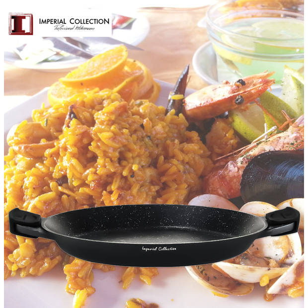 Imperial Collection 40cm Paella Pan with Silicone Handles