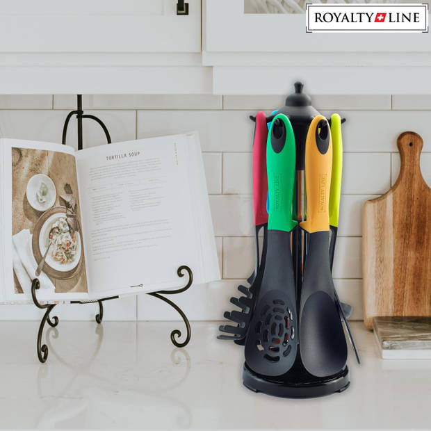 Royalty Line 7 Pieces Multi-Colored Kitchen Utensil Set