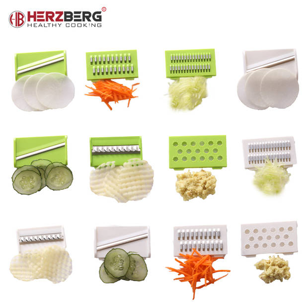 Herzberg HG-8032: Vegetable Slicer with Bowl and Storage Container Set