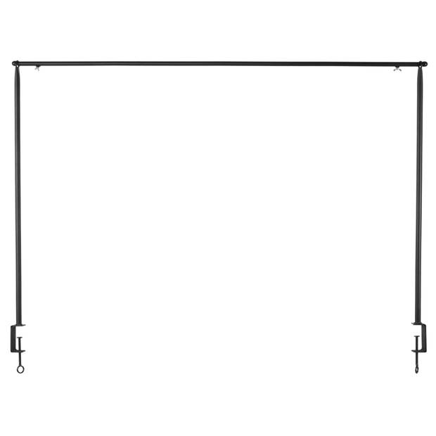 Tafelklem/tafelhaak - zwart - staal - verstelbaar - 117-211,5 x 3,7 - 110,5 cm - Tafelklemmen
