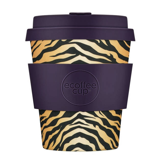 Ecoffee Cup Colchesterfield PLA - Koffiebeker to Go 250 ml - Paars Siliconen