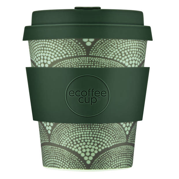 Ecoffee Cup Not that Juan PLA - Koffiebeker to Go 250 ml - Groen Siliconen