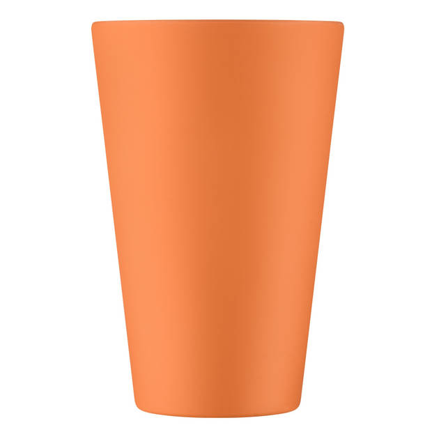 Ecoffee Cup Alhambra PLA - Koffiebeker to Go 400 ml - Oranje Siliconen